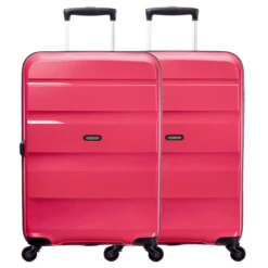 American Tourister Bon Air 2 Piece Luggage Set - 66cm X 2 -Zime Luggage Sales American Tourister Bon Air 59423x2 Azalea Pink Front 36399.1680177527
