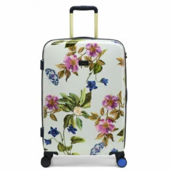 Joules Hard Side 4 Wheel Medium Suitcase - 66cm -Zime Luggage Sales JLH0102 106 Joules Medium Case Spring Wood Botanical 1 76830.1695300420