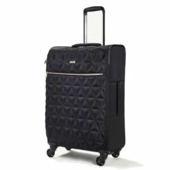 Rock Jewel 4 Wheel Medium Suitcase - 70cm -Zime Luggage Sales Medium Suitcase Jewel Black TR 0207 BL 5 84915.1673947708