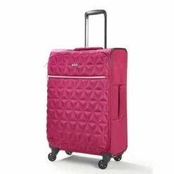 Rock Jewel 4 Wheel Medium Suitcase - 70cm -Zime Luggage Sales Medium Suitcase Jewel Pink TR 0207 PI 3 26954.1673947709
