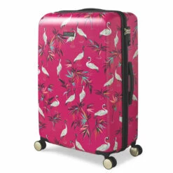 Sara Miller 4 Wheel Large Suitcase - 77cm 31 Sara Miller 4 Wheel Large Suitcase - 77cm -Zime Luggage Sales SMH0101 008 Sara Miller Large 4W Trolley Pink Heron 2 27914.1695398998