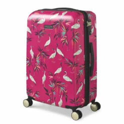 Sara Miller 4 Wheel Medium Suitcase - 67cm -Zime Luggage Sales SMH0102 008 Sara Miller Medium 4W Trolley Pink Heron 2 50423.1695399327