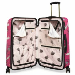 Sara Miller 4 Wheel Medium Suitcase - 67cm -Zime Luggage Sales SMH0102 008 Sara Miller Medium 4W Trolley Pink Heron 3 19460.1695399327