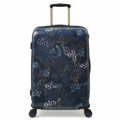 Sara Miller 4 Wheel Medium Suitcase - 67cm -Zime Luggage Sales SMH0102 010 Sara Miller Medium 4W Trolley Midnight Leopard 1 17637.1695399362