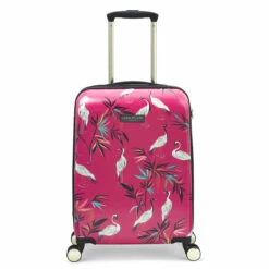 Sara Miller 4 Wheel Cabin Suitcase - 54cm -Zime Luggage Sales SMH0103 008 Sara Miller Small 4W Trolley Pink Heron 1 43645.1695400026
