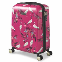 Sara Miller 4 Wheel Cabin Suitcase - 54cm -Zime Luggage Sales SMH0103 008 Sara Miller Small 4W Trolley Pink Heron 2 32481.1695400026