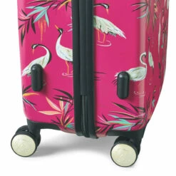 Sara Miller 4 Wheel Medium Suitcase - 67cm -Zime Luggage Sales Sara Miller Pink Heron Wheels 97009.1695399327