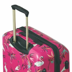 Sara Miller 4 Wheel Large Suitcase - 77cm 33 Sara Miller 4 Wheel Large Suitcase - 77cm -Zime Luggage Sales Sara Miller Pink Heron trolley system 36706.1695398998