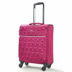 Rock Jewel 4 Wheel Cabin Suitcase - 55cm -Zime Luggage Sales Small Cabin Suitcase Jewel Pink TR 0207 PI 5 28998.1673945942