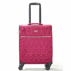 Rock Jewel 4 Wheel Cabin Suitcase - 55cm -Zime Luggage Sales Small Cabin Suitcase Jewel Pink TR 0207 PI 11794.1673945943