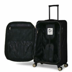 Ted Baker Albany Eco 4 Wheel Medium Suitcase - 69cm -Zime Luggage Sales TBW7002 001 Ted Baker Albany Eco Black Medium Case 3 90932.1684486062