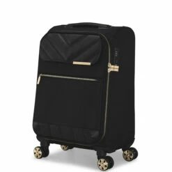 Ted Baker Albany Eco 4 Wheel Cabin Suitcase - 55cm -Zime Luggage Sales TBW7003 001 Ted Baker Albany Eco Black Cabin Case 2 43210.1684486093