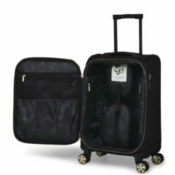 Ted Baker Albany Eco 4 Wheel Cabin Suitcase - 55cm -Zime Luggage Sales TBW7003 001 Ted Baker Albany Eco Black Cabin Case 3 09033.1684486093