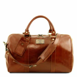 Tuscany Leather Duffle Bag With Rear Pocket Small - 42cm -Zime Luggage Sales tl141250 3 37243.1659358747